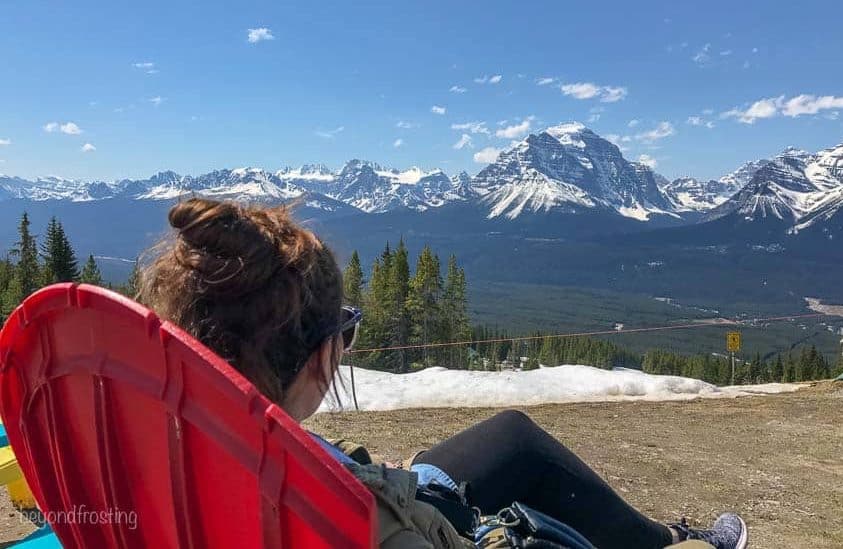 Gorgeous views from the top of the gondola in Lake Louise