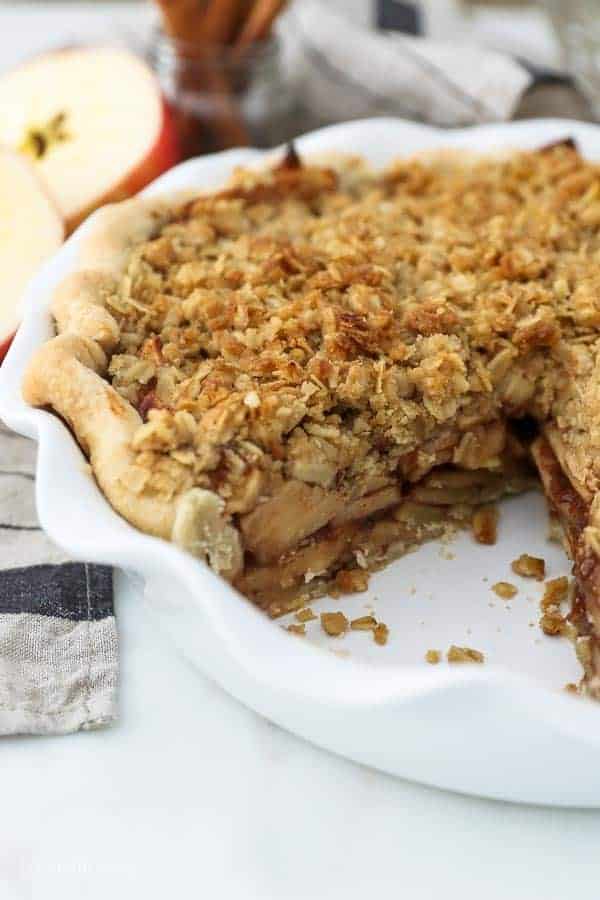 Easy Apple Crumble Pie (Dutch Apple Pie) | Beyond Frosting