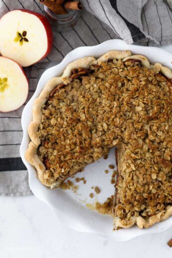 Easy Apple Crumble Pie (Dutch Apple Pie) | Beyond Frosting