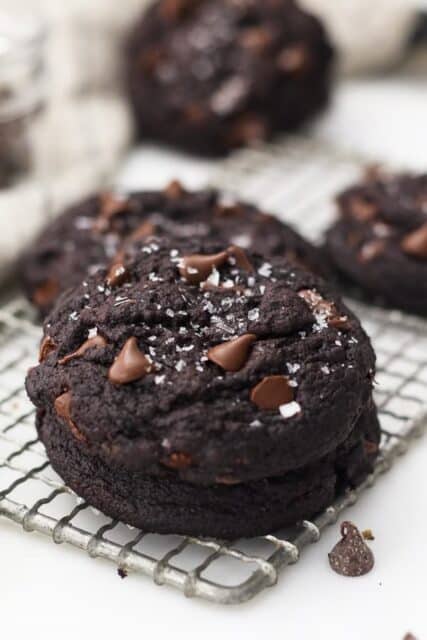 Soft & Chewy Double Chocolate Chip Cookies | Beyond Frosting