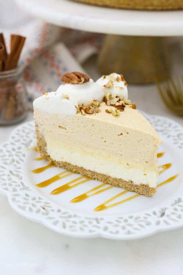 No-Bake Pumpkin Mousse Cake with White Chocolate - Beyond Frosting