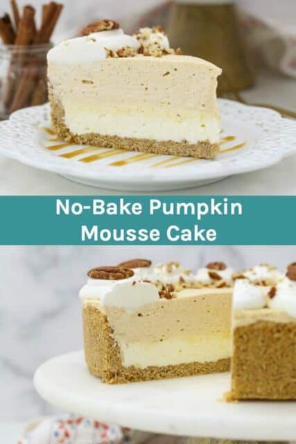 No-Bake White Chocolate Pumpkin Mousse Cake