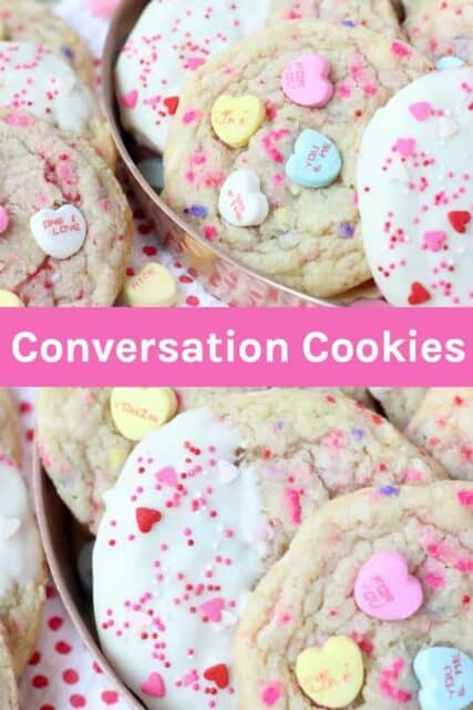 Valentines Day Conversation Heart Sugar Cookies