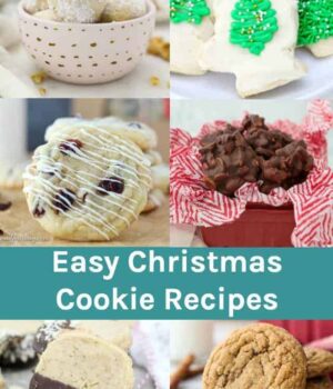 Pinterest title image for Easy Christmas Cookie Recipes.