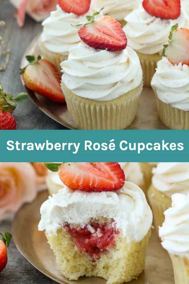 Strawberry Rosé Cupcakes - Beyond Frosting