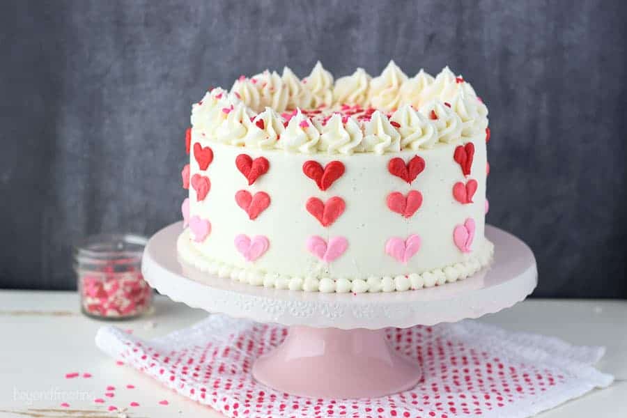 Easy Ombre Valentines Day Cake