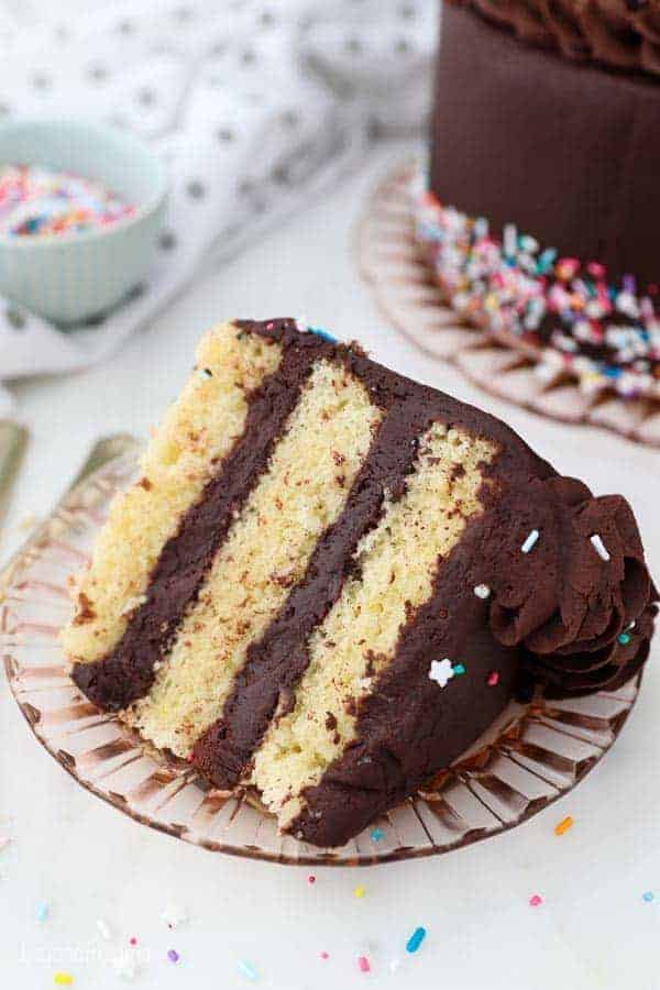 triple layer chocolate cake with chocolate frosting