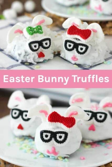 Easter Bunny Truffle with text overlay