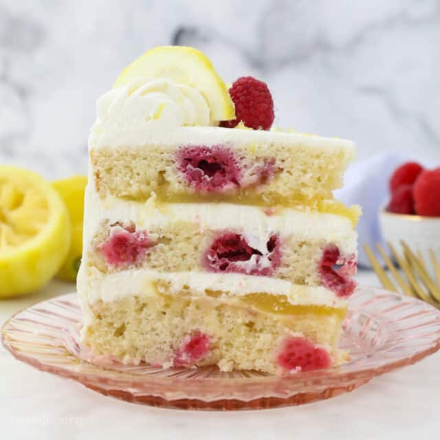 The Best Lemon Raspberry Layer Cake l Beyond Frosting