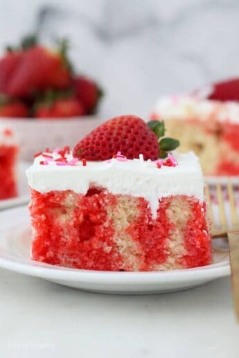 Strawberry Jello Poke Cake | Beyond Frosting