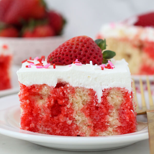 Strawberry Jello Poke Cake | Beyond Frosting
