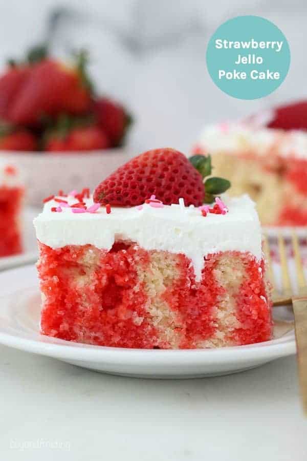 Strawberry Jello Poke Cake | Beyond Frosting