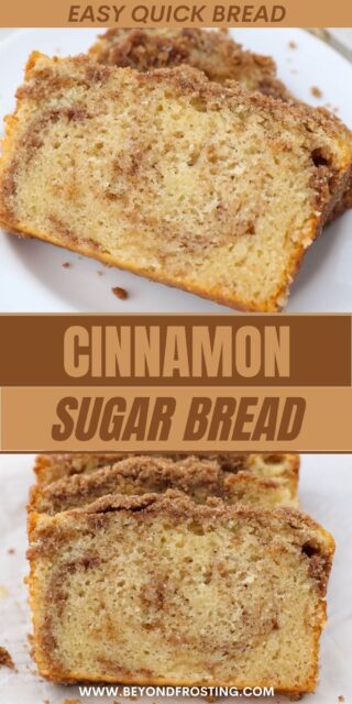Pinterest title image for Cinnamon Sugar Bread.