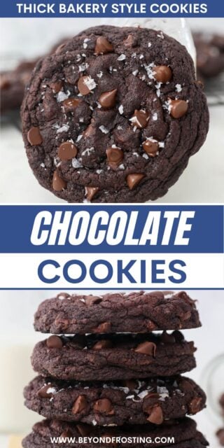 Pinterest title image for Chocolate Cookies.