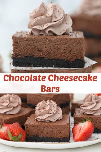 Easy Chocolate Cheesecake Bar Recipe | Beyond Frosting