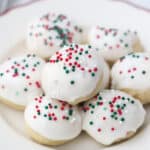 An overhead view of Christmas Anise cookies