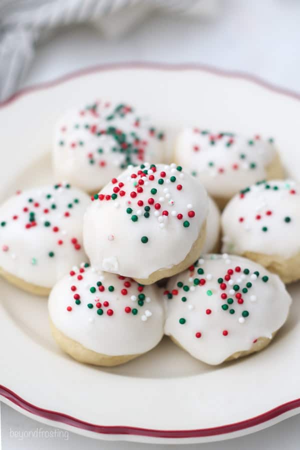 An overhead view of Christmas Anise cookies