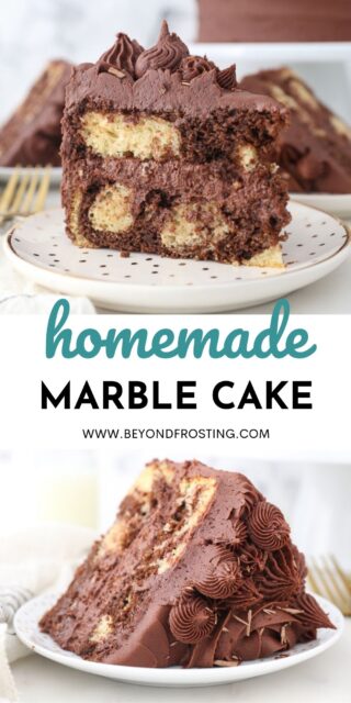 Easy Marble Cake with Chocolate Frosting | Beyond Frosting