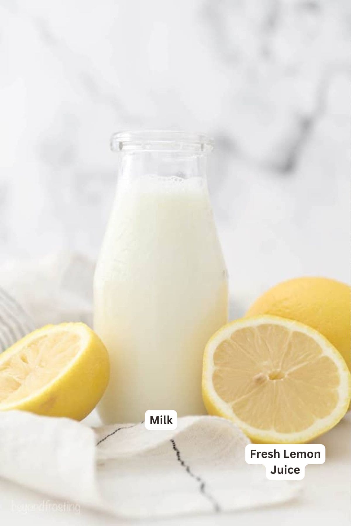 Ingredients for Homemade Buttermilk Substitute.