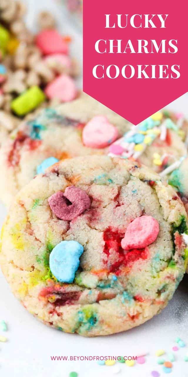 Lucky Charms Cookies- an easy sugar cookie recipe! | Beyond Frosting