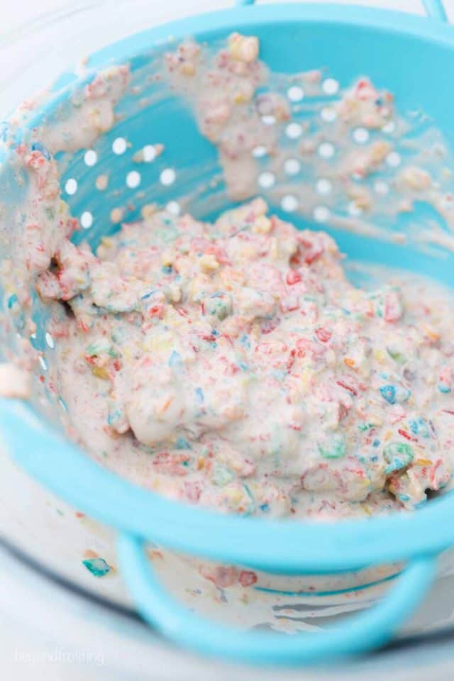 Cereal Milk Whipped Cream with Fruity Pebbles | Beyond Frosting