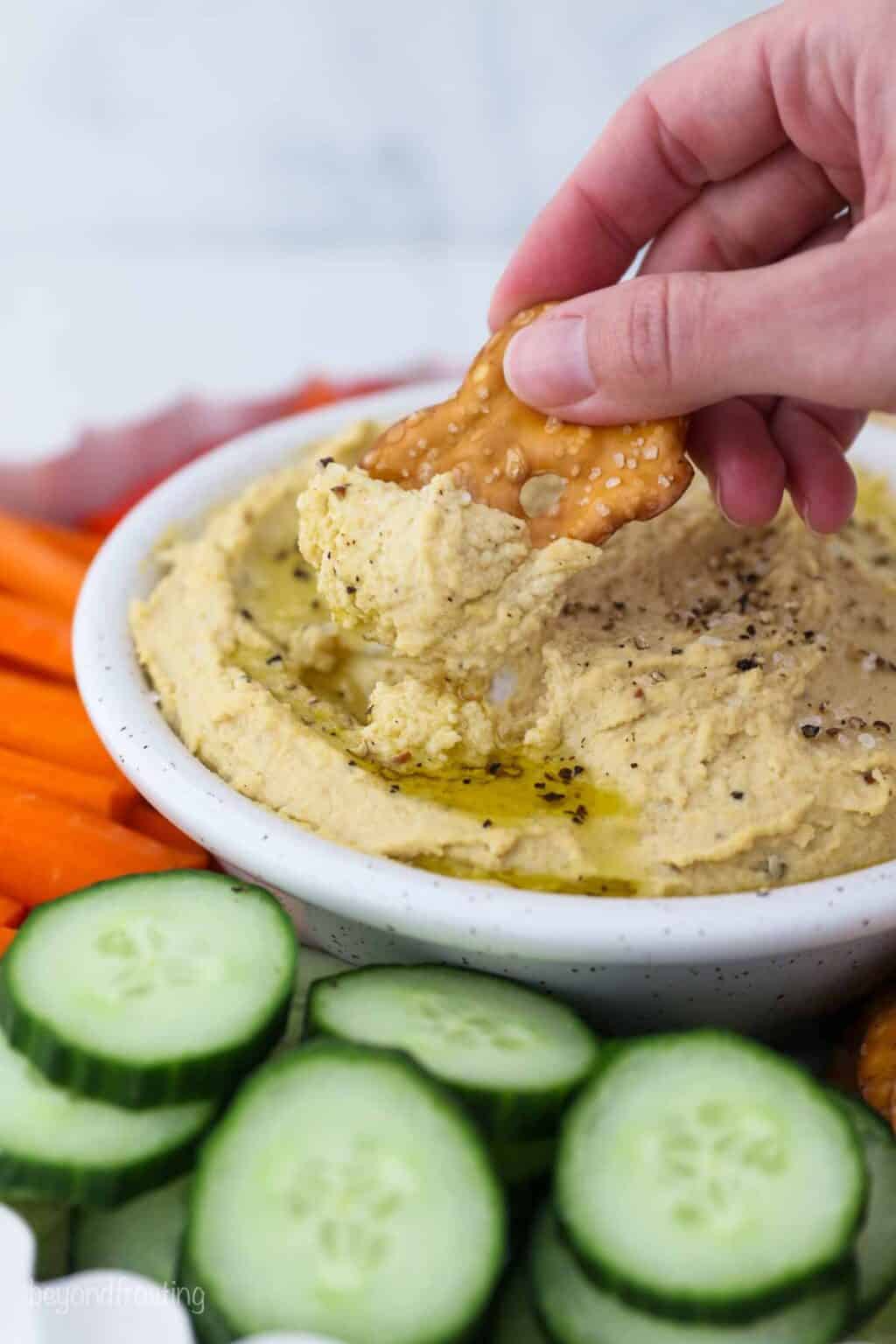 Creamy Homemade Hummus Beyond Frosting