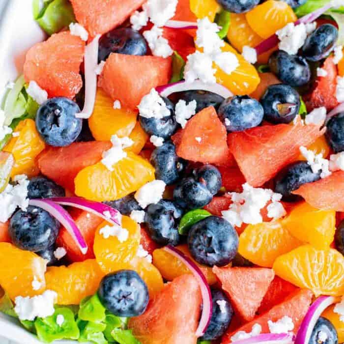 Easy Watermelon Mandarin Feta Salad Recipe Beyond Frosting