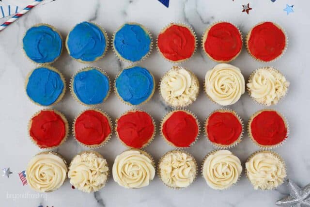 Fourth of July Cupcake Flag Cake Recipe - BettyCrocker.com