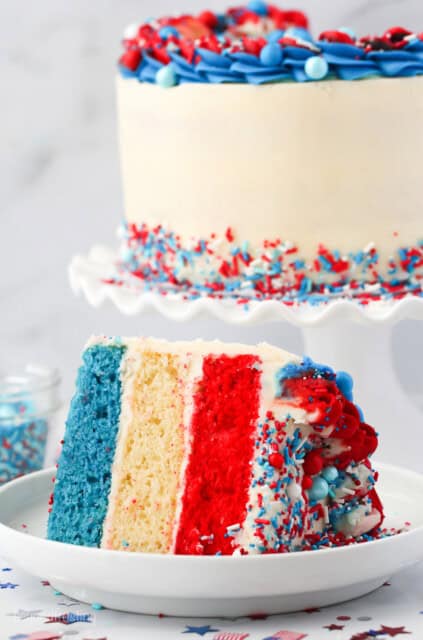 Red, White and Blue Layer Cake | Beyond Frosting