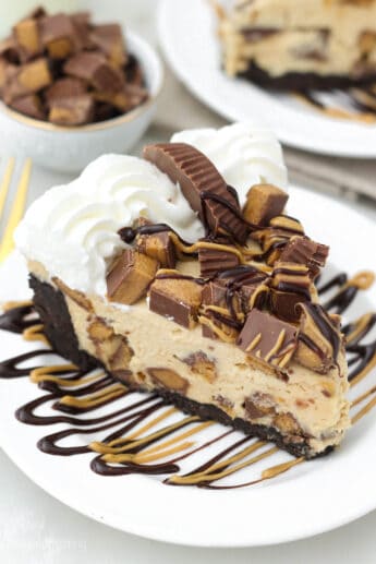 No Bake Peanut Butter Cup Cheesecake | Beyond Frosting