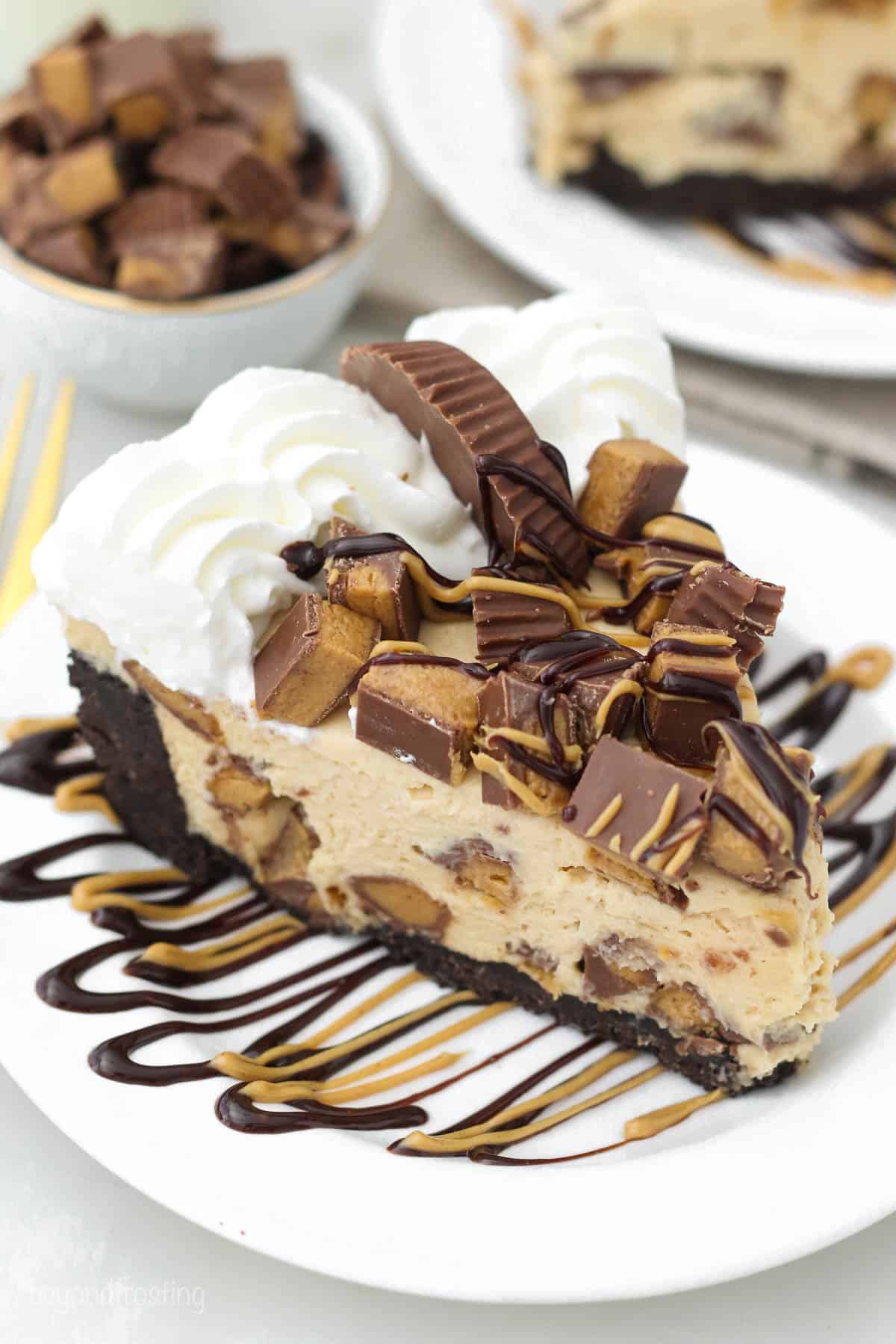 Rich and decadent No-Bake Peanut Butter Cheesecake