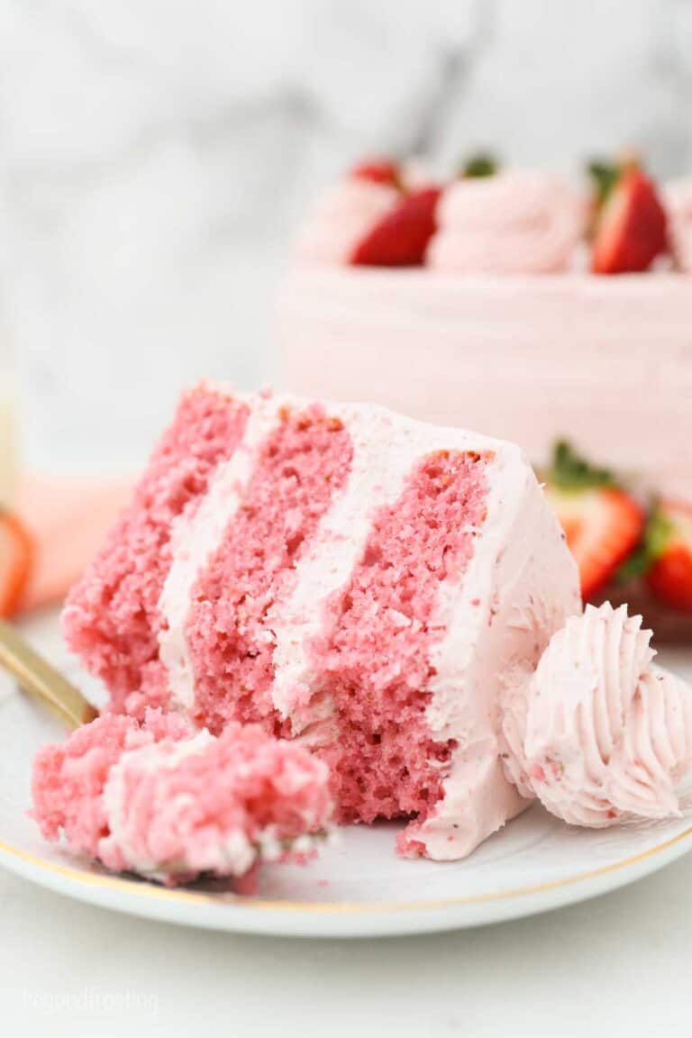 Fresh Strawberry Cake with Strawberry Frosting Recipe | Beyond Frosting