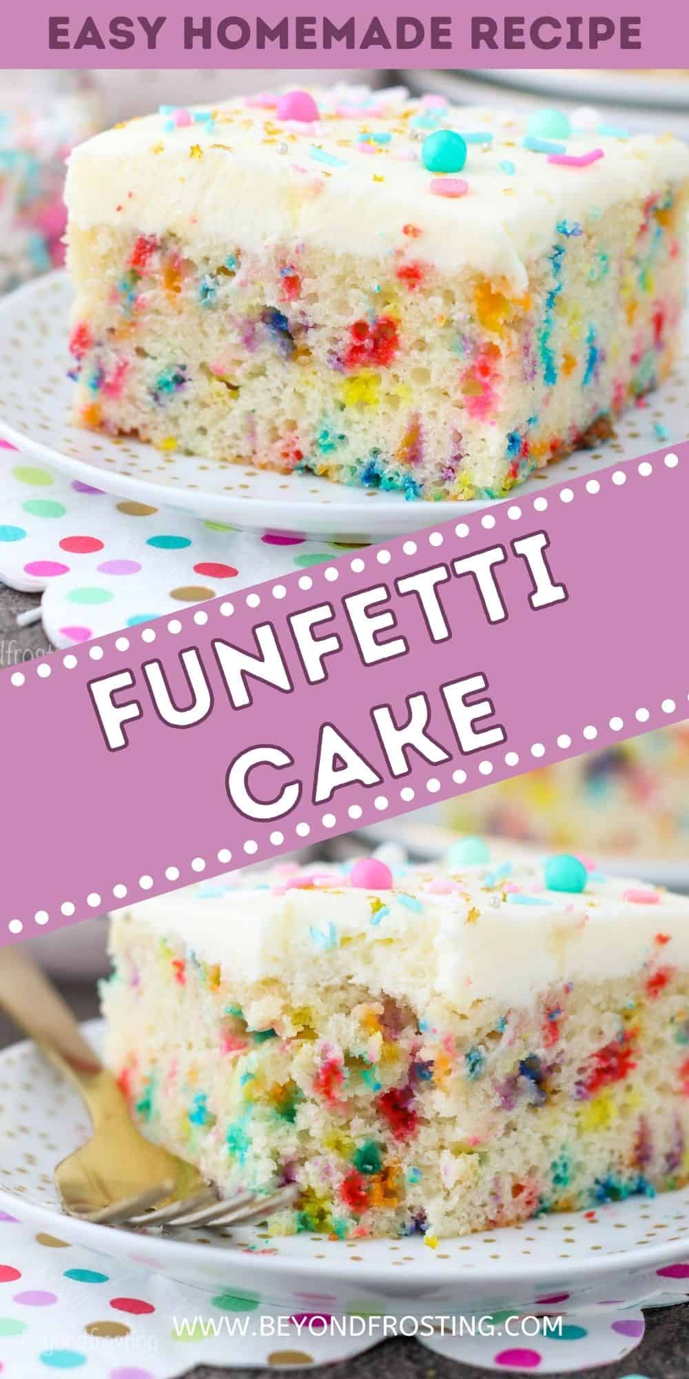 Homemade Funfetti Cake - with Homemade Vanilla Buttercream Frosting