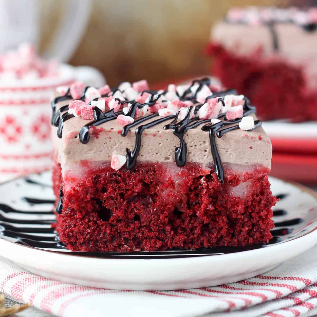 Red Velvet Peppermint Cake Easy Christmas Cake Recipe