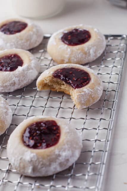 Soft and Chewy Jam Filled Thumbprint Cookies | Beyond Frosting