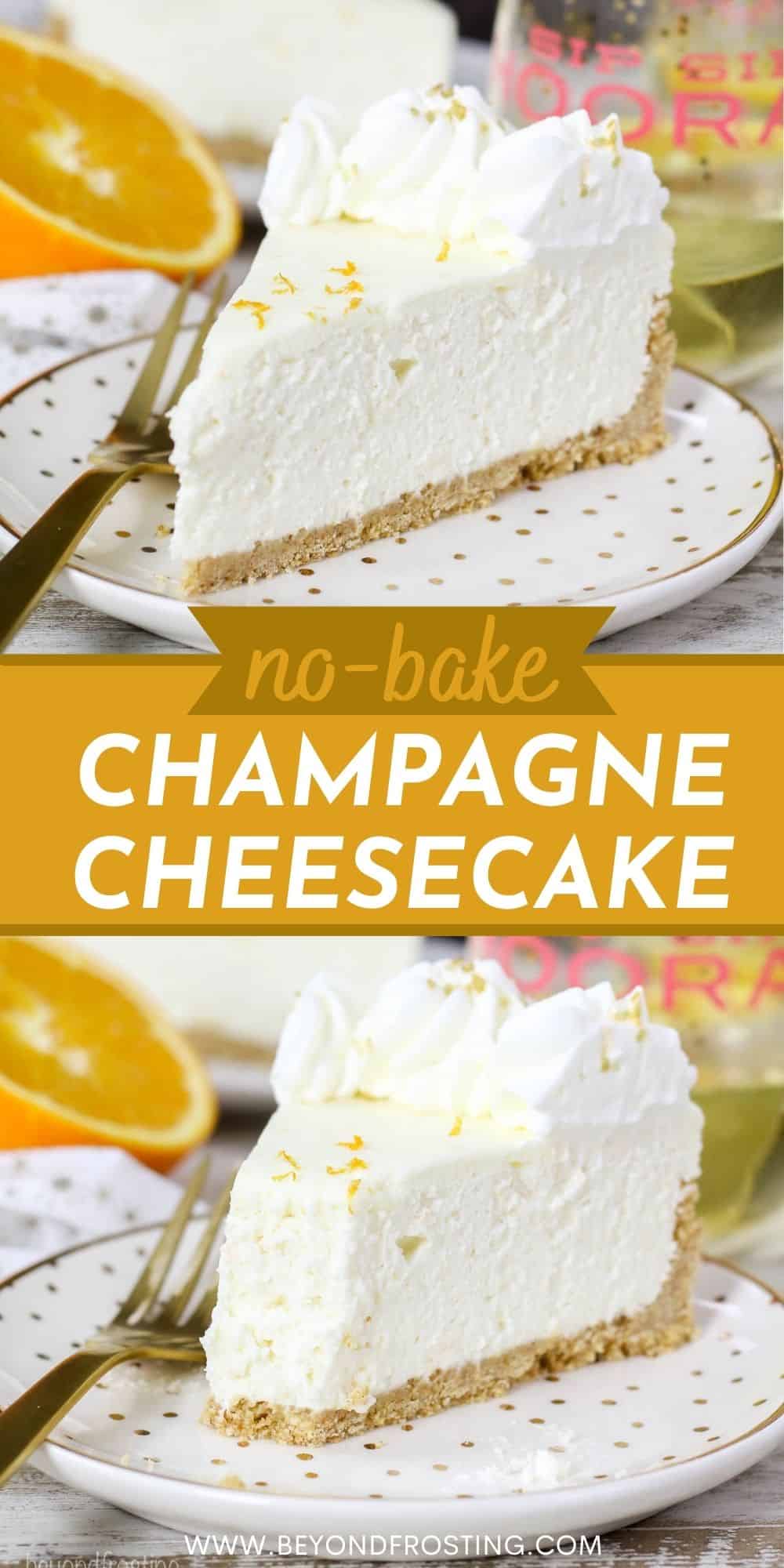 No-Bake Champagne Cheesecake | Beyond Frosting