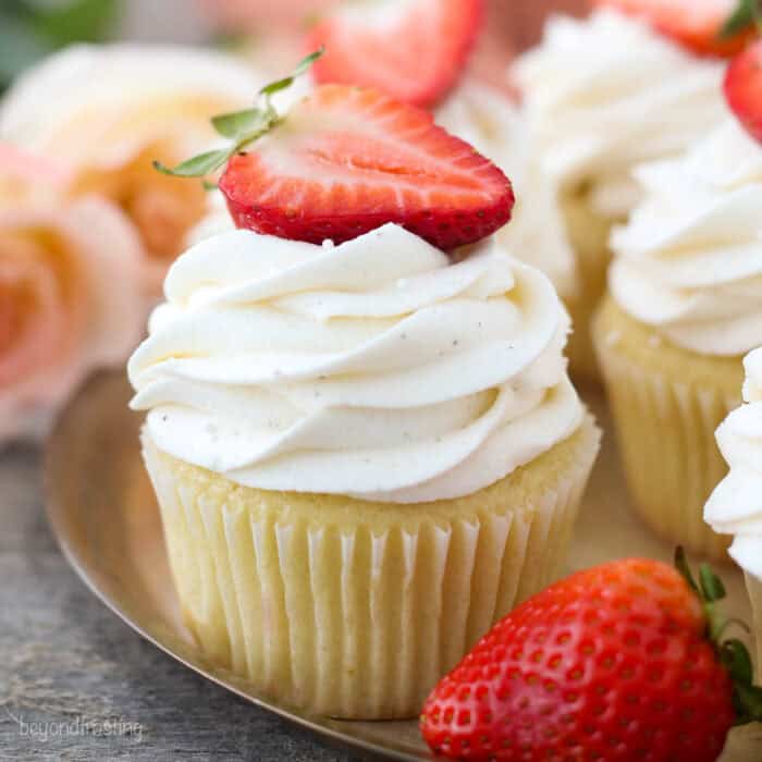 Strawberry Rosé Cupcakes - Beyond Frosting