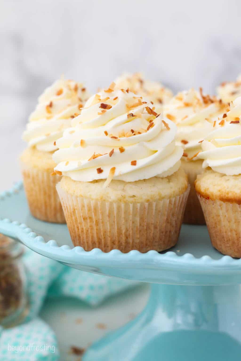 Easy Coconut Cream Pie Cupcakes with Cake Mix | Beyond Frosting