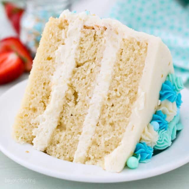 Easy Vanilla Cake Recipe Moist Vanilla Cake With Vanilla Buttercream 