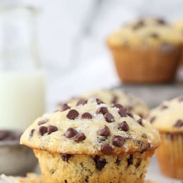 Easy Chocolate Chip Muffins l Beyond Frosting