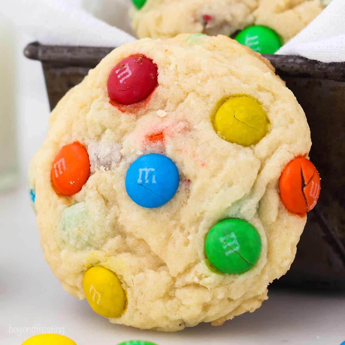 MM Cookies (soft and chewy) using Valentine's Day m&ms - Dessert for Two