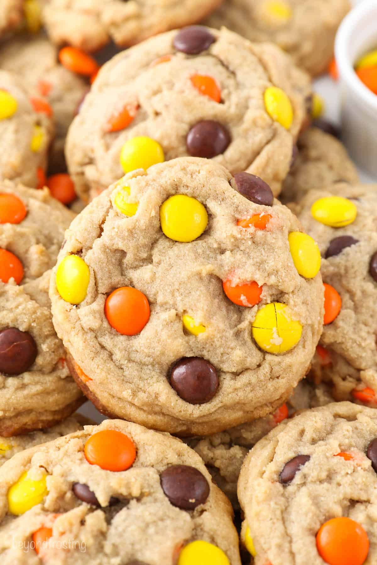 Overhead view of Reese's peanut butter cookies