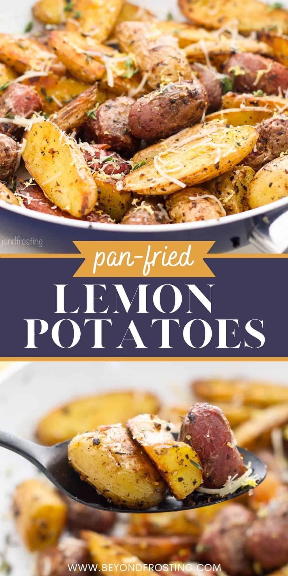 Crispy Pan Fried Lemon Potatoes | Easy Side Dish Recipe