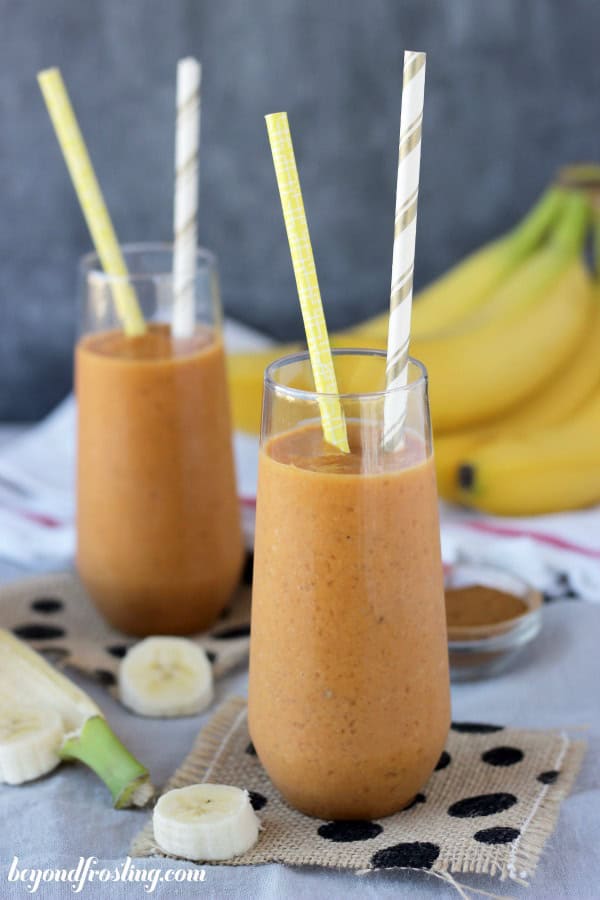 Healthy Pumpkin Banana Breakfast Smoothie | Beyond Frosting