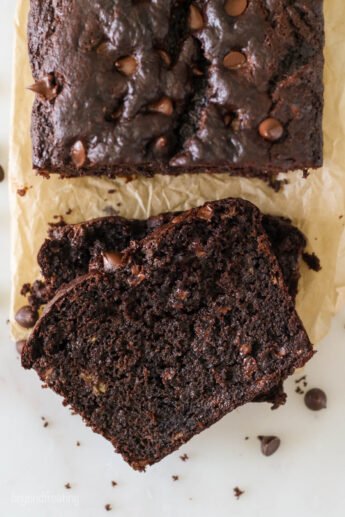 Easy Chocolate Banana Bread l Beyond Frosting