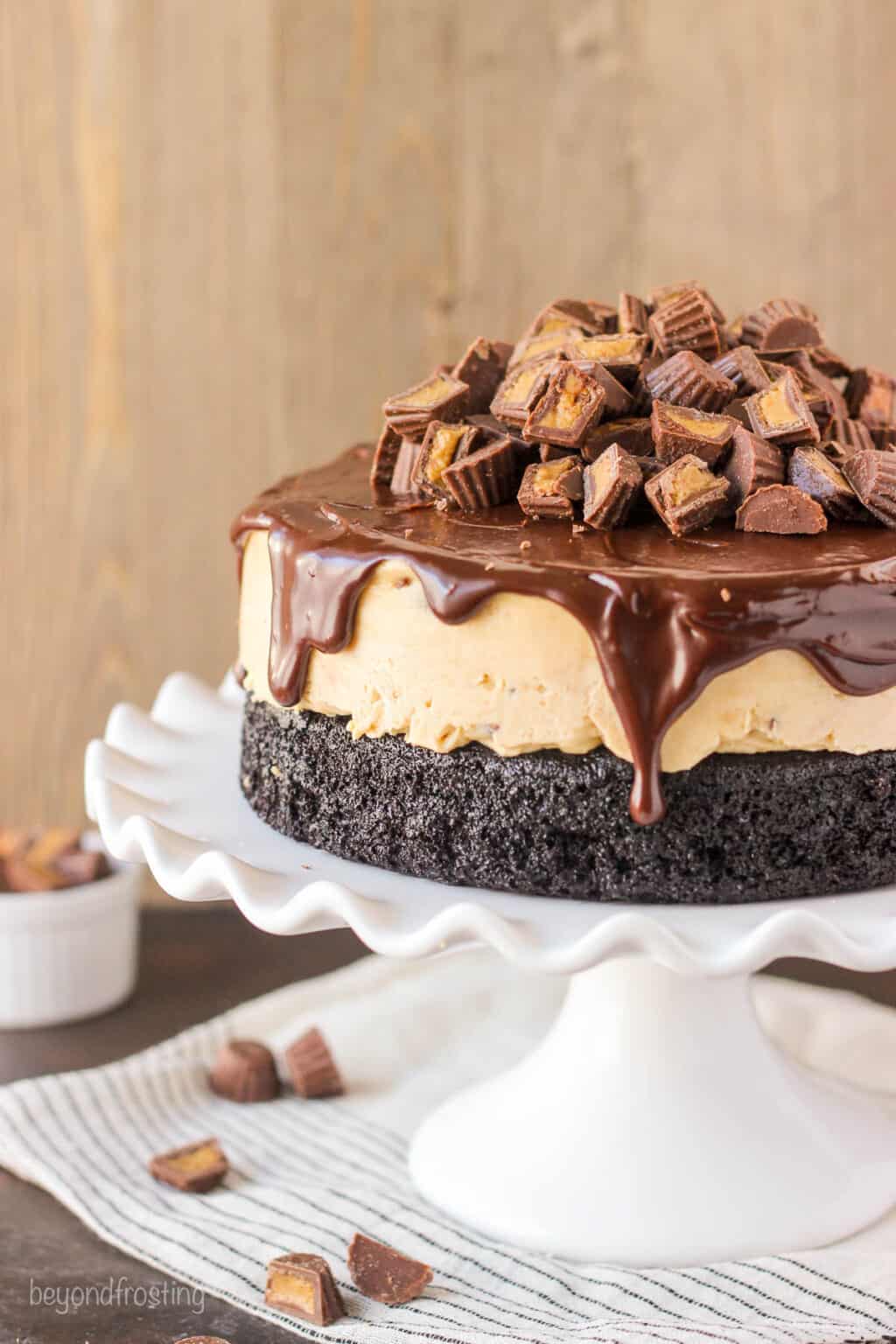 Homemade Peanut Butter Cup Ice Cream Cake 