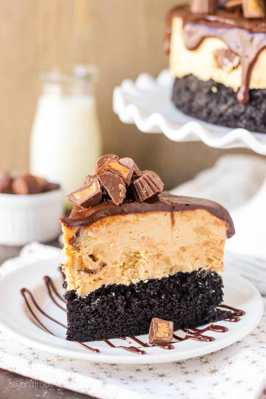 Homemade Peanut Butter Cup Ice Cream Cake | Beyond Frosting