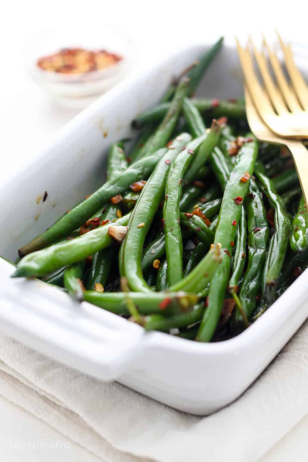 Sweet and Spicy Green Beans - Beyond Frosting