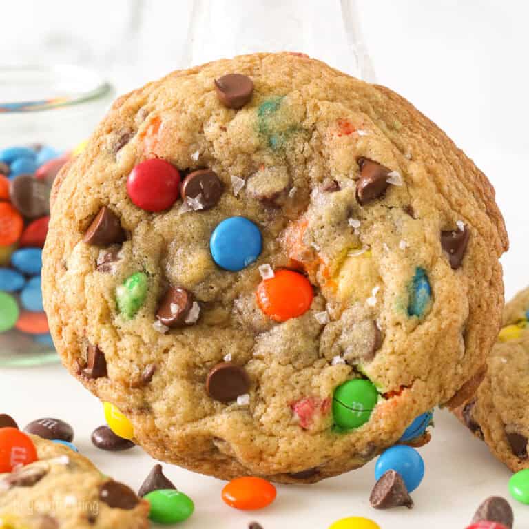 Giant Chocolate Chip M&M Cookies l Beyond Frosting