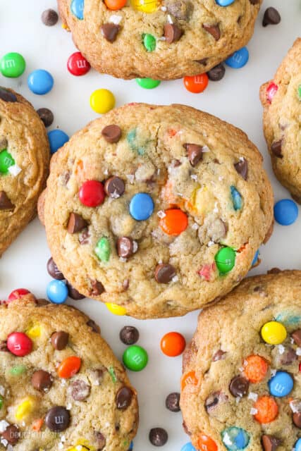 Giant Chocolate Chip M&M Cookies l Beyond Frosting